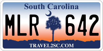SC license plate MLR642