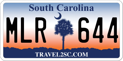 SC license plate MLR644