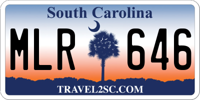 SC license plate MLR646