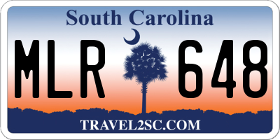 SC license plate MLR648