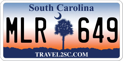 SC license plate MLR649