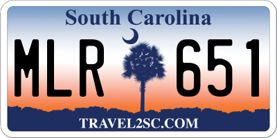 SC license plate MLR651