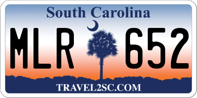 SC license plate MLR652