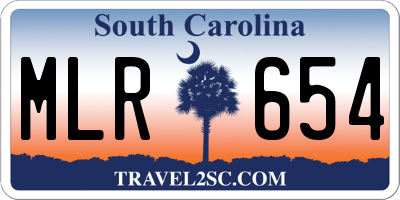 SC license plate MLR654