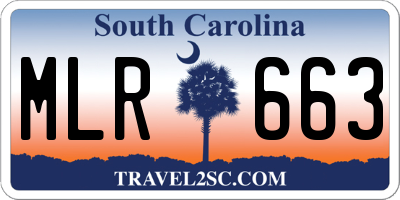 SC license plate MLR663