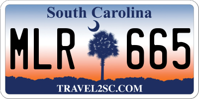 SC license plate MLR665