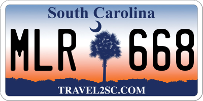 SC license plate MLR668