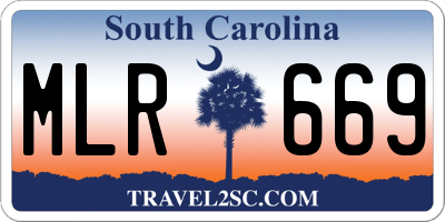 SC license plate MLR669