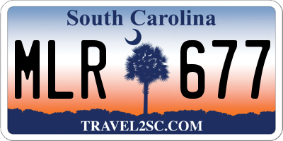 SC license plate MLR677