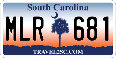 SC license plate MLR681