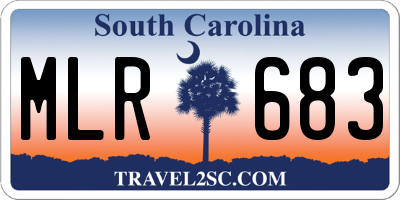 SC license plate MLR683