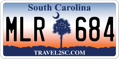 SC license plate MLR684