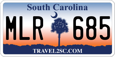 SC license plate MLR685