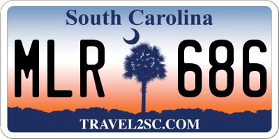SC license plate MLR686