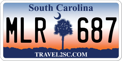 SC license plate MLR687