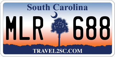 SC license plate MLR688