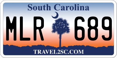 SC license plate MLR689