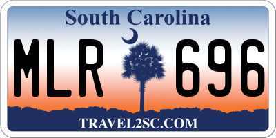 SC license plate MLR696