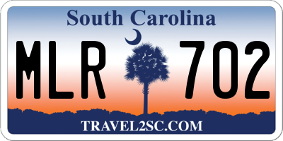 SC license plate MLR702