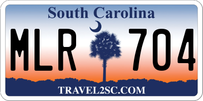SC license plate MLR704