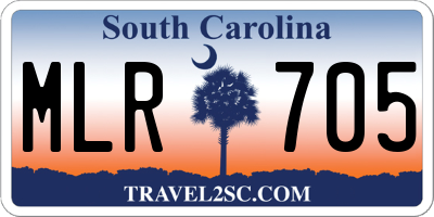 SC license plate MLR705