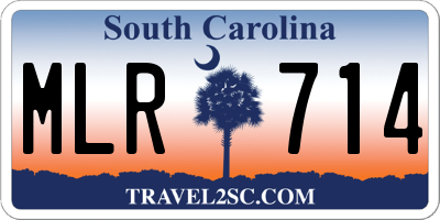 SC license plate MLR714