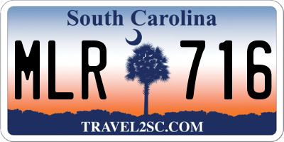 SC license plate MLR716