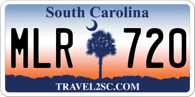 SC license plate MLR720
