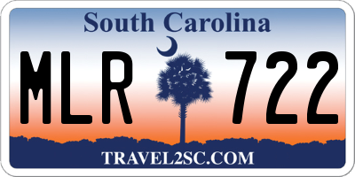 SC license plate MLR722