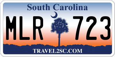 SC license plate MLR723