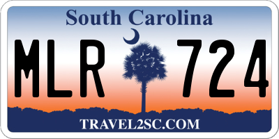 SC license plate MLR724