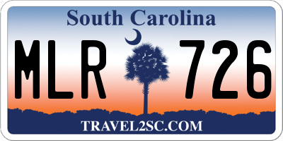 SC license plate MLR726