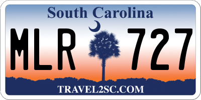 SC license plate MLR727