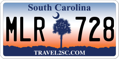 SC license plate MLR728