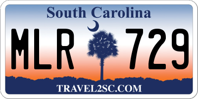 SC license plate MLR729