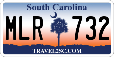 SC license plate MLR732