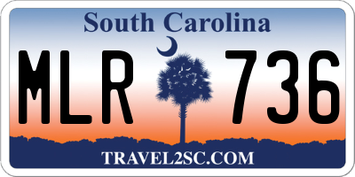 SC license plate MLR736