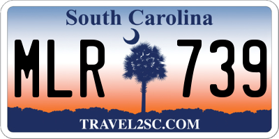 SC license plate MLR739