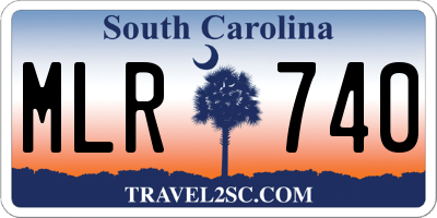 SC license plate MLR740