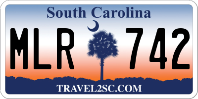 SC license plate MLR742