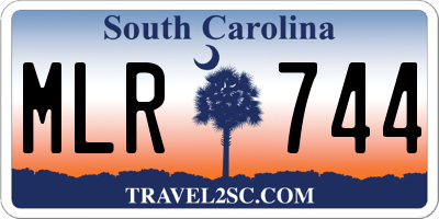 SC license plate MLR744