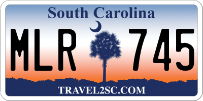 SC license plate MLR745