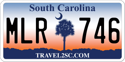 SC license plate MLR746