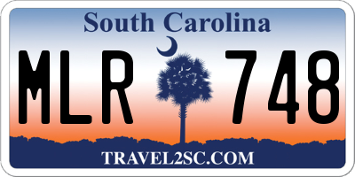SC license plate MLR748
