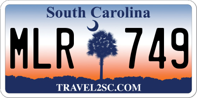SC license plate MLR749