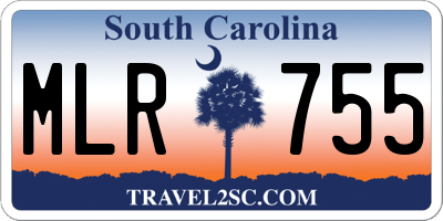 SC license plate MLR755