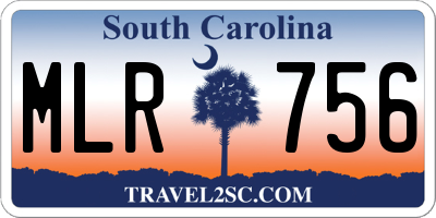 SC license plate MLR756