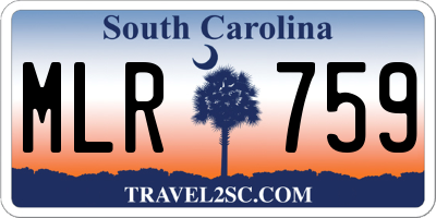 SC license plate MLR759