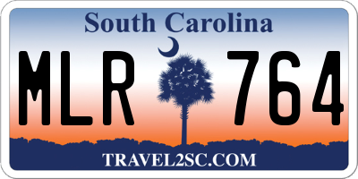 SC license plate MLR764