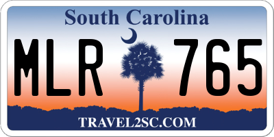 SC license plate MLR765